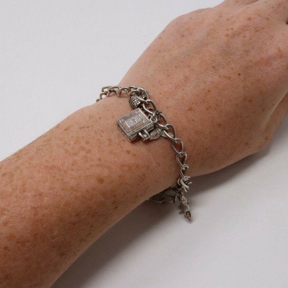 Vintage Sterling Silver 925 Charm Bracelet 24.6g - Picture 5 of 5